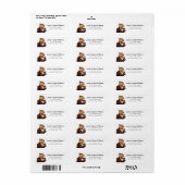 Grappige Capybara retour adreslabels Etiket (Full Sheet)