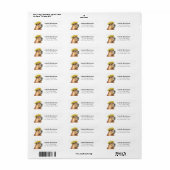 Grappige Capybara retour adreslabels Etiket (Full Sheet)