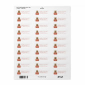 Grappige Capybara Retouradreslabels Etiket (Full Sheet)