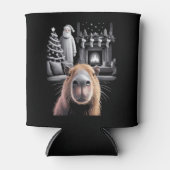 Grappige Capybara Selfie met Santa Capy Xmas Blikjeskoeler (Voorkant)