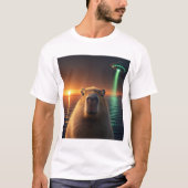 Grappige Capybara-selfie met UFO Raar T-shirt (Voorkant)