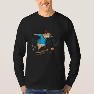 Grappige Capybara Skateboard Kunst voor Jongens Me T-shirt