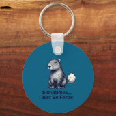 Grappige Capybara Soms Laat Ik M'n Scheten Lopen D Sleutelhanger (Voorkant)