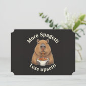 Grappige Capybara Spaghetti Grappen - Meer Spaghet Kaart (Staand voorkant)