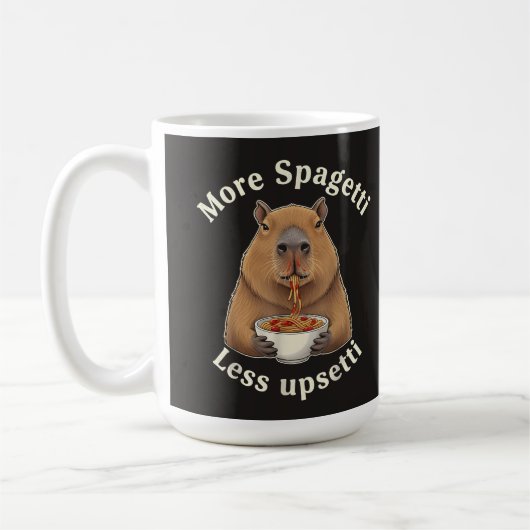 Grappige Capybara Spaghetti Grappen - Meer Spaghet Koffiemok (Links)