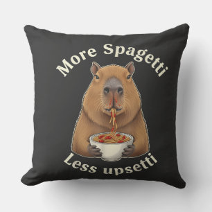 Grappige Capybara Spaghetti Grappen - Meer Spaghet Kussen