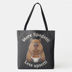 Grappige Capybara Spaghetti Grappen - Meer Spaghet Tote Bag