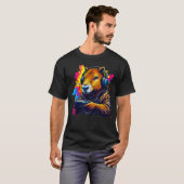 Grappige Capybara T-shirt Gamepad Hoofdtelefoon Vi (Voorkant volledig)