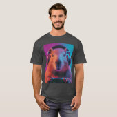 Grappige Capybara Videogames meisje T-shirt (Voorkant volledig)
