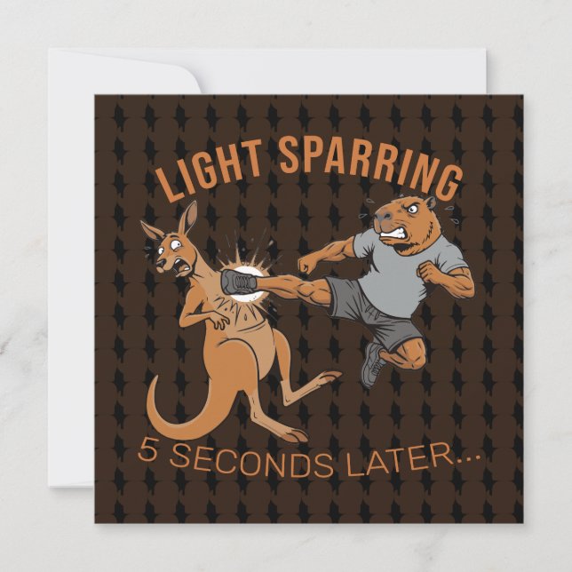 Grappige Capybara vs Kangoeroe Licht Sparring MMA  (Voorkant)