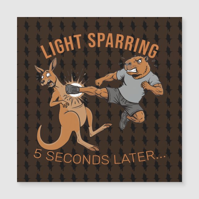 Grappige Capybara vs Kangoeroe Licht Sparring MMA  (Voorkant)