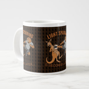 Grappige Capybara vs Kangoeroe Licht Sparring MMA Grote Koffiekop