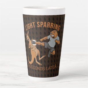 Grappige Capybara vs Kangoeroe Licht Sparring MMA Latte Mok