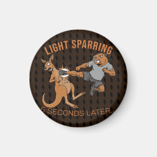 Grappige Capybara vs Kangoeroe Licht Sparring MMA Magneet