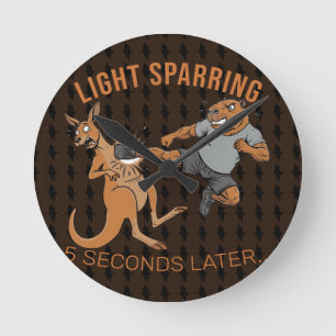 Grappige Capybara vs Kangoeroe Licht Sparring MMA Ronde Klok