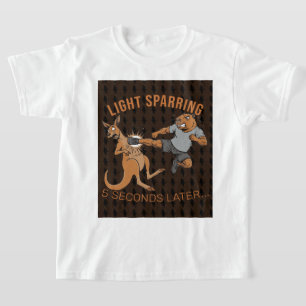 Grappige Capybara vs Kangoeroe Licht Sparring MMA T-shirt