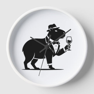 Grappige Capybara Wijn Glas Minimalistische Modern