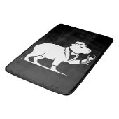 Grappige Capybara Wijn Glas Minimalistische Modern Badmat (Gekanteld)