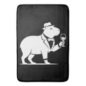 Grappige Capybara Wijn Glas Minimalistische Modern Badmat (Voorkant Verticaal)