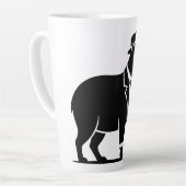 Grappige Capybara Wijn Glas Minimalistische Modern Latte Mok (Linkerhoek)