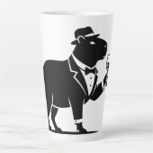 Grappige Capybara Wijn Glas Minimalistische Modern Latte Mok (Voorkant)