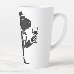 Grappige Capybara Wijn Glas Minimalistische Modern Latte Mok