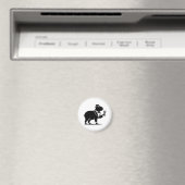 Grappige Capybara Wijn Glas Minimalistische Modern Magneet (Insitu (Vaatwasser))
