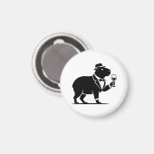 Grappige Capybara Wijn Glas Minimalistische Modern Magneet (Voorkant / Achterkant)