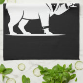 Grappige Capybara Wijn Glas Minimalistische Modern Theedoek (Gevouwen)