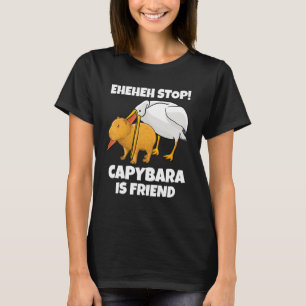 Grappige Capybara wordt opgegeten door Pelikaan Vr T-shirt