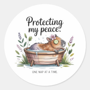 Grappige Capybara Zelfzorg Sticker - Mijn P Besche