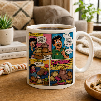 Grappige Capybaras Veroveraren Van Banken Strip Koffiemok
