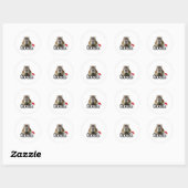 Grappige Capyra Kerstmis Ronde Sticker (Vel)
