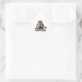 Grappige Capyra Kerstmis Ronde Sticker (Tas)