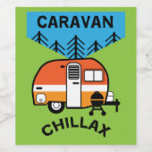 Grappige Caravan Cadeaus | Beste Caravannen | Cara Wijn Etiket (Enkel label)