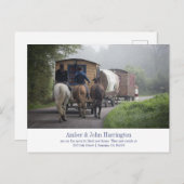 Grappige caravan foto bewegende aankondiging (Voorkant / Achterkant)