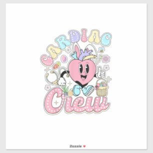 Grappige Cardiac Crew Pasen Dag CVICU Verpleegster Sticker