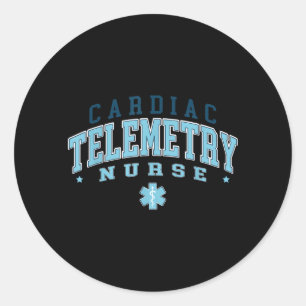 Grappige Cardiac Telemetry Verpleegster Dag En Ver Ronde Sticker