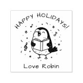 Grappige Carol Zingt Robin Vrolijk Kerstfeest Zelfinktende Stempel (Design)