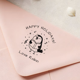 Grappige Carol Zingt Robin Vrolijk Kerstfeest Zelfinktende Stempel