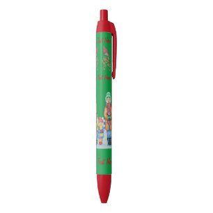 grappige carolzangers in de sneeuwleuke kerstkunst blauwe inkt pen