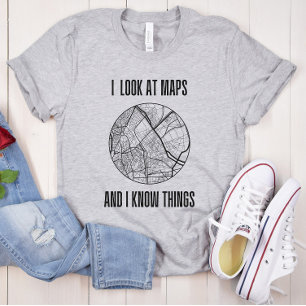 Grappige cartograaf Kaart maken Geografie woor T-shirt