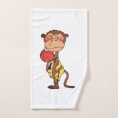 Grappige Cartoon Aap Basketbal Bad Handdoek (Handdoek)