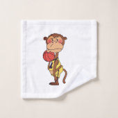 Grappige Cartoon Aap Basketbal Bad Handdoek (Wasdoekje)