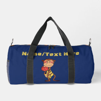 Grappige Cartoon Aap Basketbal Gepersonaliseerde T Plunjezak
