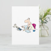 Grappige Cartoon accountant kantoorhumor Kaart (Staand voorkant)