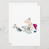 Grappige Cartoon accountant kantoorhumor Kaart (Voorkant / Achterkant)