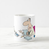 Grappige Cartoon accountant kantoorhumor Koffiemok (Center)