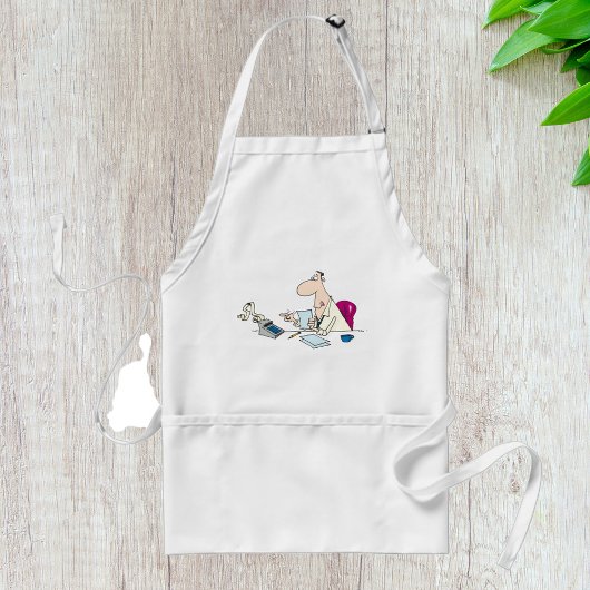 Grappige Cartoon accountant kantoorhumor Standaard Schort