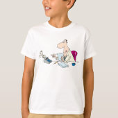 Grappige Cartoon accountant kantoorhumor T-shirt (Voorkant)